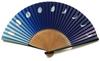 Hanakanzashi Paper Fan with Moon Phase Includes Fan Gradient Metallic Moon 63 Men's Design, Bag, Boxed, Large, Blue, (Blue)
