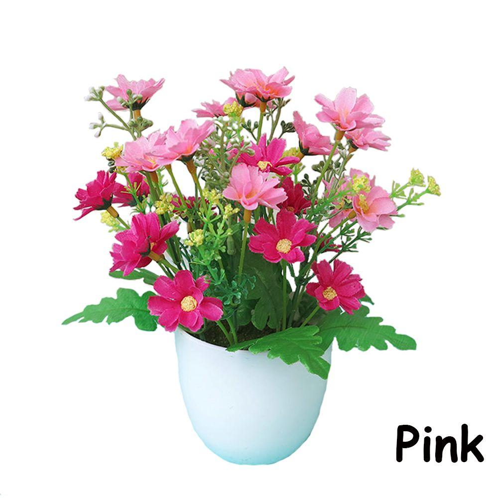 Домашний декор Праздничные принадлежности Искусственные растения Шелковые хризантемы Имитация бонсай Цветы в горшках