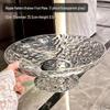Прозрачная фруктовая тарелка с эффектом ряби на воде: Стильная ваза для закусок и конфет для журнального столика