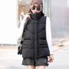 Women Autumn Winter Thicken Outwear Waistcoat Cotton Padded Stand Collar Sleeveless Warm Jacket Coat Vest