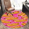 Hot Dog Pattern,Pink Background Chair mat Round Rug Office carpet, Non slip, Suitable for Living Rooms, Bedrooms Decor.1205608a