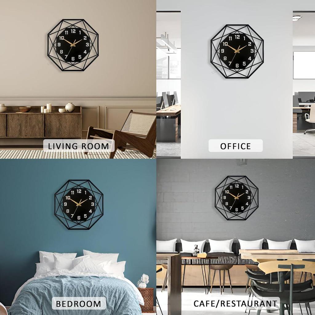 Antique Metal Wall Clock for Hall Big Size | Modern Decorative Clocks for Living Room Stylish | Designer Wall Watch