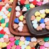 20pcs Macaron Color Acrylic Heart Loose Beads Pendants for Jewelry Making11.7*13.5mm DIY Earrings Bracelet Accessories