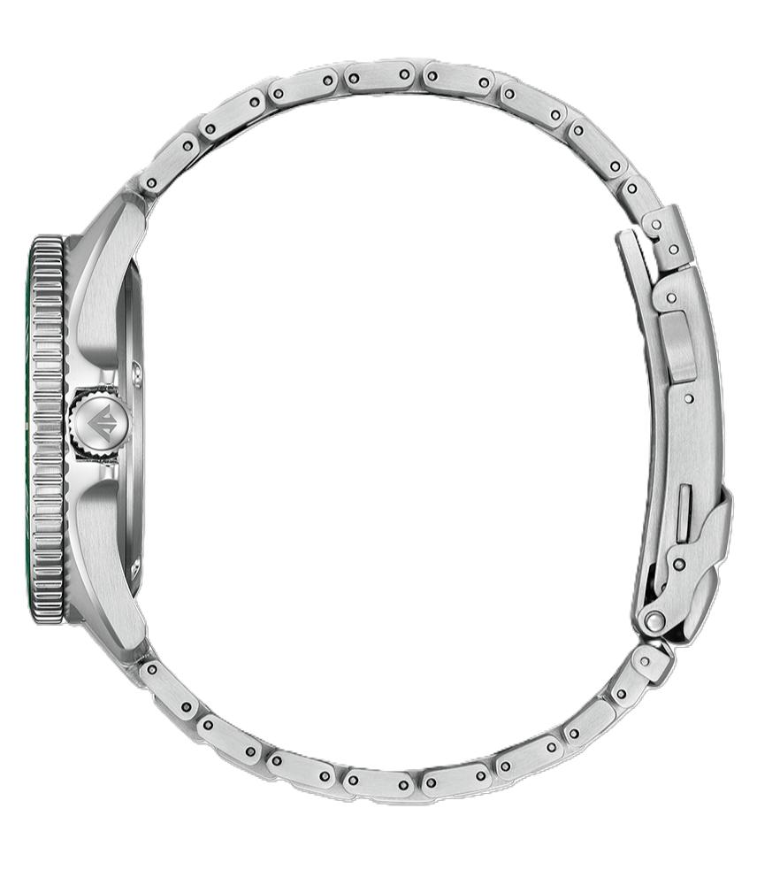 Citizen Eco-Drive 200M зеленые циферблатные мужские часы из нержавеющей стали BN0269-50W