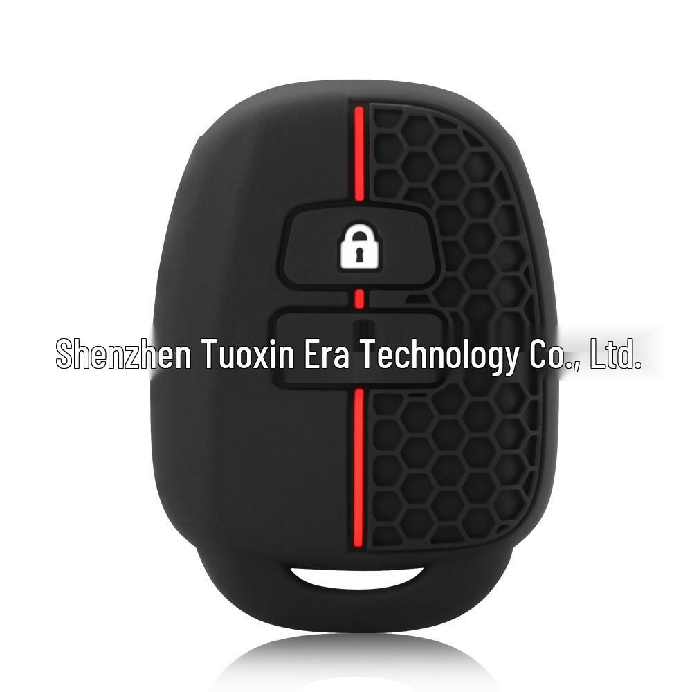 Силиконовый чехол для 4-кнопочного ключа Toyota: Совместимо с Camry, Highlander, RAV4, Corolla, Vios. Сотовидный дизайн.