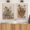 Human Organs Poster Science and Education Wall Painting Retro Art Abstract Canvas Painting Classroom Corridor Decorative Mural