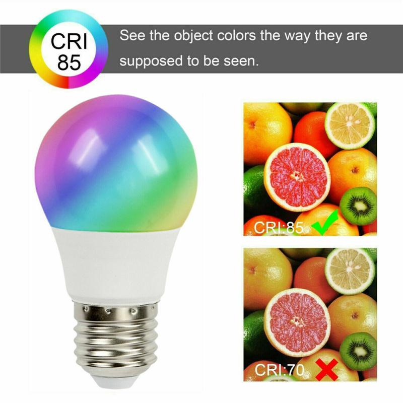 E27 3 Вт RGB светодиодная лампа 16-цветная изменяющая цвет лампа 4-уровневая регулировка яркости Пульт дистанционного управления