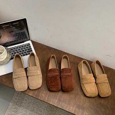 Женские туфли-лодочки весна 2025 новые повседневные лоферы на плоской подошве модные и удобные нескользящие женские туфли с одной педалью