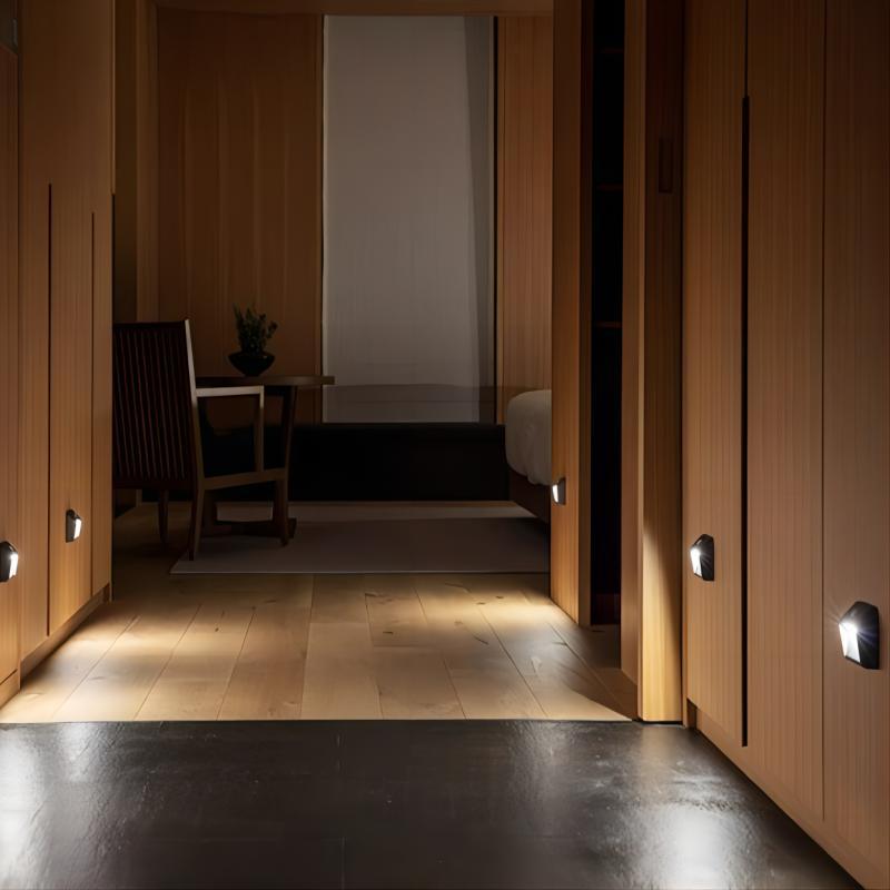 Перезаряжаемый сенсорный ночник Downlight Ночной светильник Датчик присутствия человека Настенный светильник Светодиодные светильники для лестницы
