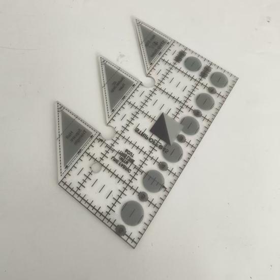 Двойная полоска лоскутный линейка прозрачный акриловый измерительный инструмент угол 45 градусов шаблон для лоскутного шитья линейка для шитья вязания крючком вышивки рукоделия