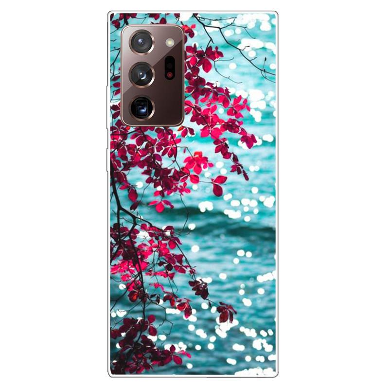 Мягкий чехол для Samsung Note 20 Ultra Чехол S20 FE TPU Принт Кошка Силиконовые чехлы для Samsung Galaxy Note20 M52 5G Funda Coque Прозрачный