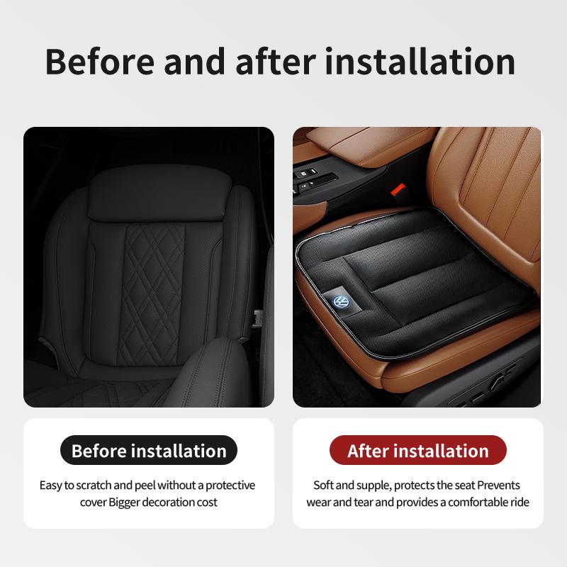 WET1 Universal Leather Car Comfort Cushion Auto Interior Seat Pad For Volkswagen VW Golf 4 5 6 7 Polo Jetta Sagitar Magotan Passat B5