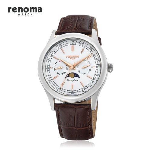 RENOMA Мужские кожаные часы RENOMA с фазами луны Синие RE2004M_BU