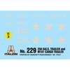 Platz Italeri 1/35 WWII US 250 Gallon Tank Trailer & M101 Cargo Trailer Plastic Model IT0229 Molded Color