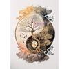 Zen Yoga Meditation Spiritual Vintage Wall Art Poster Print Canvas Painting for Room Home Decor Tree of Life Buddha Lotus Flower