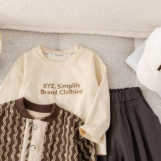 Модный трехпредметный комплект для малышей для мальчиков, весна-осень 2025