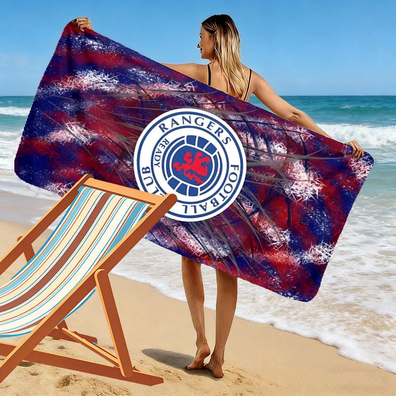 Rangers F.C Print Beach Towel, Large Soft Quick Dry Towel for Beach Camping Swimming