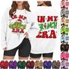 Women's Casual Fashion Long Sleeve Christmas Printed Round Neck Sweatshirt Top