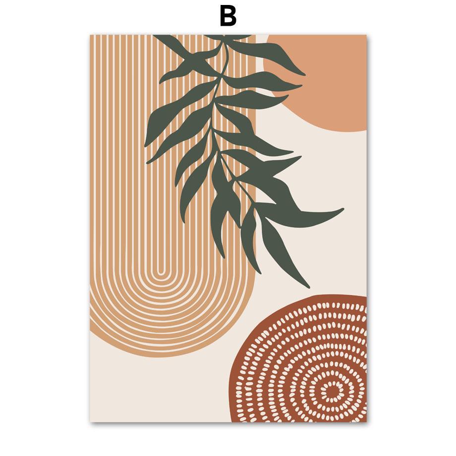 Листья Солнце Радуга Абстракция Бохо Настенная Живопись Холст Картины Скандинавские Плакаты И Принты Настенные Картины Для Гостиной Домашний Декор