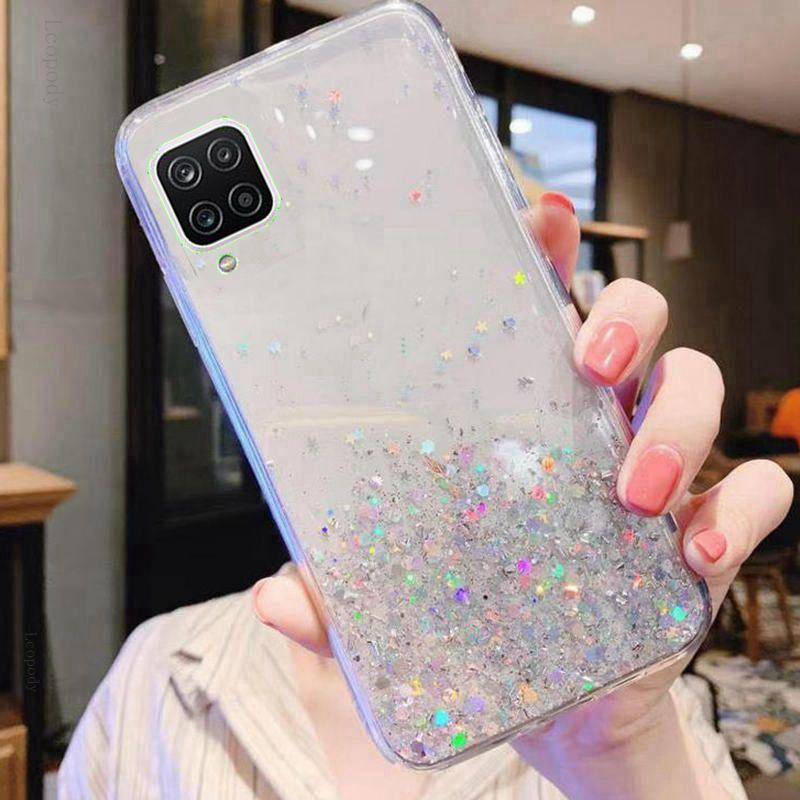 Чехол для Samsung Galaxy A12 A 12 Чехол Роскошный Блестящий Мягкий Чехол на Samsung A52 A71 A51 A50 A70 A72 A32 A21S A02 Чехол Capa