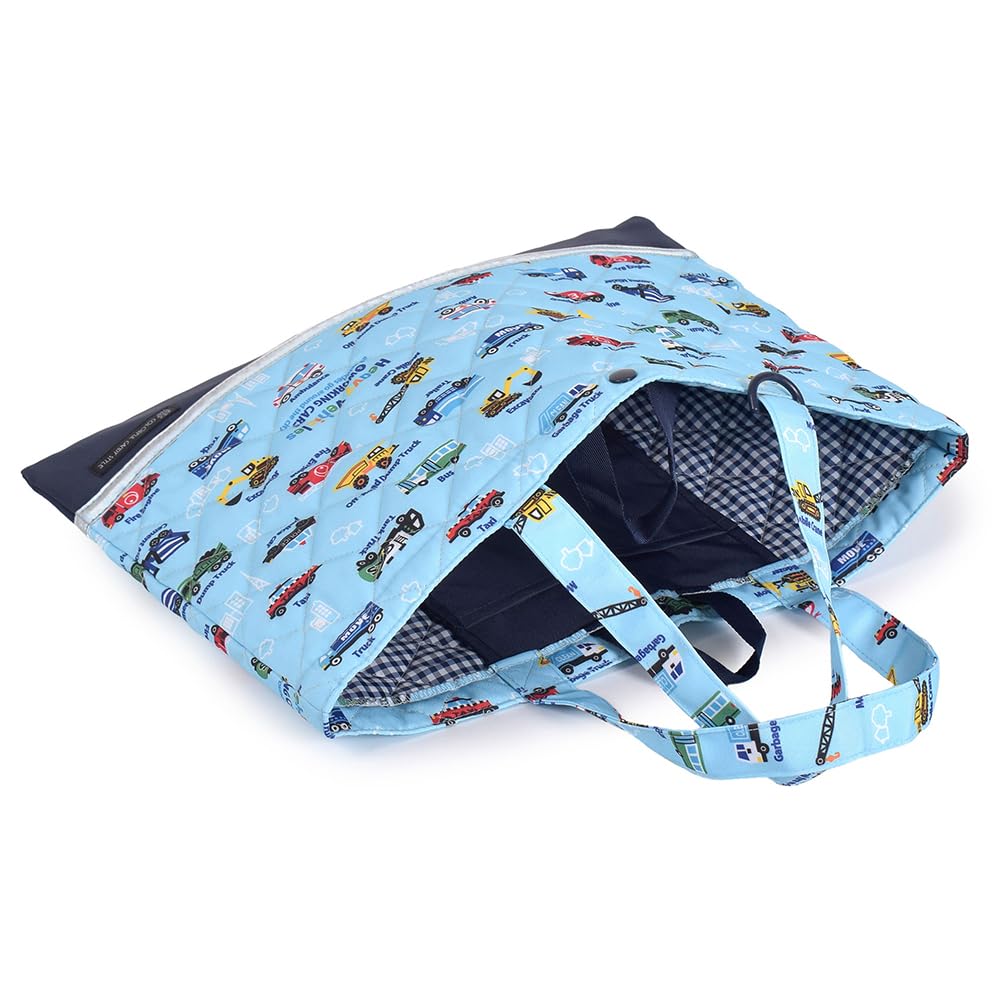 COLORFUL CANDY STYLE Quilted Entrance Set Lesson Bag and for Boys 4-Piece Kindergarten/School (Includes Reflector) - Water-Repellent, Lightweight,