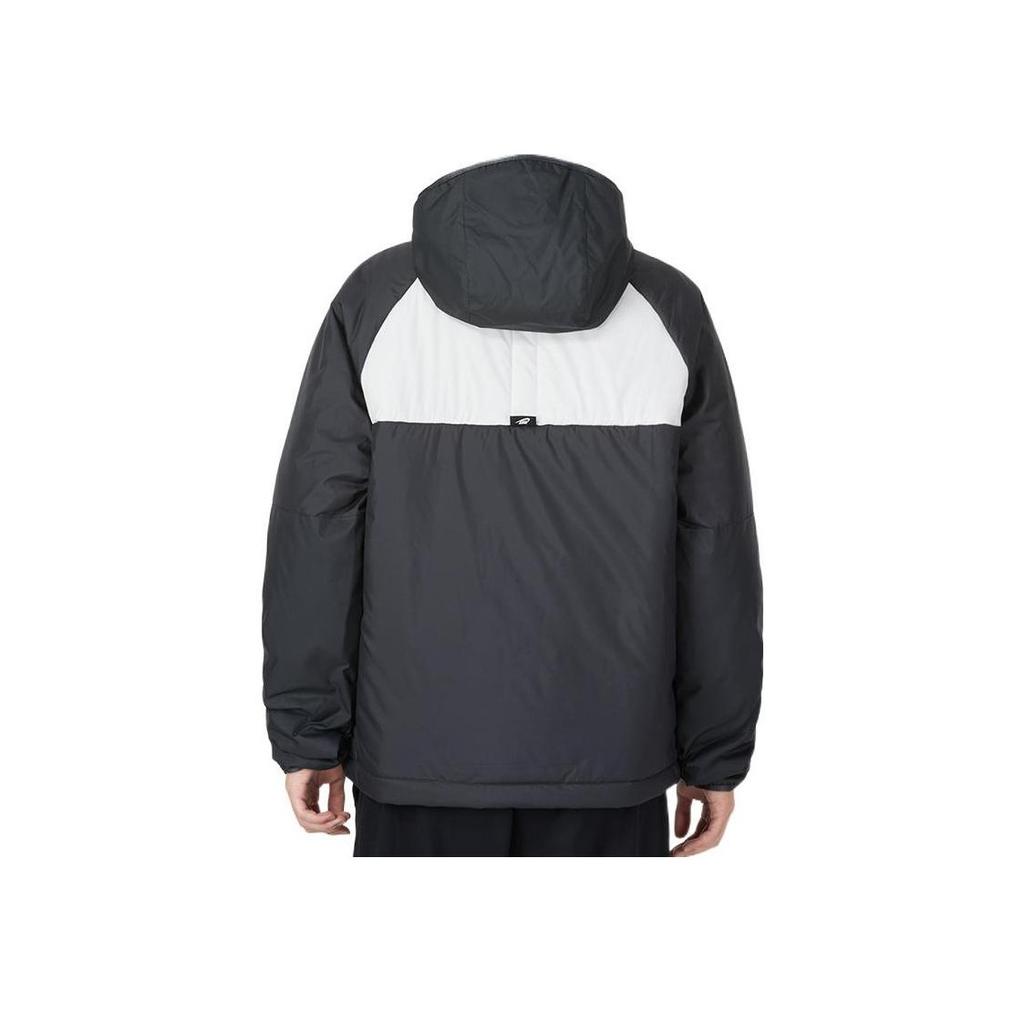 Nike Лоскутный дизайн логотип бренда напечатанный длинный рукав капюшон хлопковая куртка мужская куртка черный серый DD6858-070