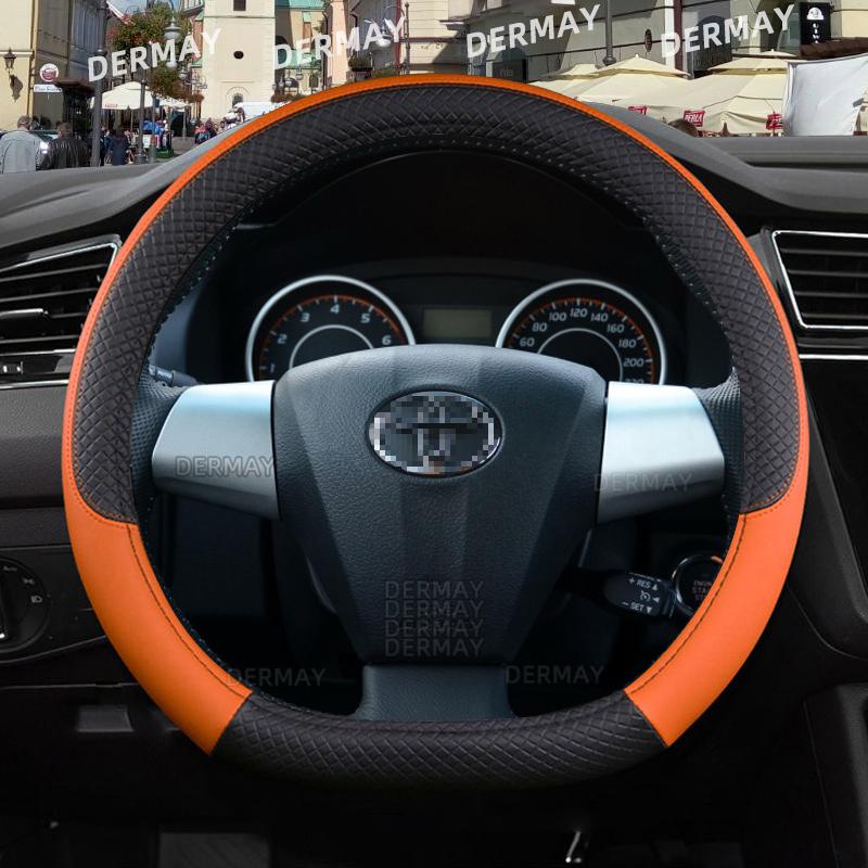 Для Toyota AE10 AE20 2003 ~ 2017 DERMAY Автомобильный чехол на руль из искусственной кожи Автоаксессуары для интерьера Fast