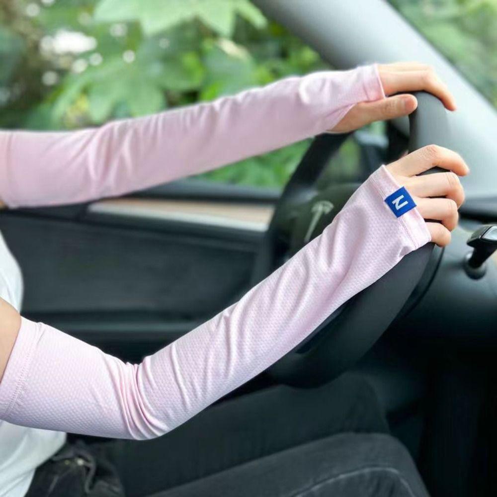 Anti-UV Sunscreen Sleeves Cooling Sleeves Thin Long Gloves Breathable Ice Silk Sleeves Outdoor