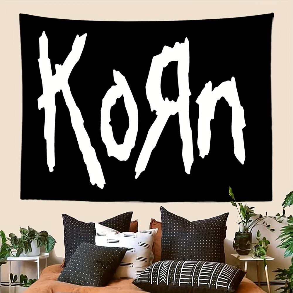 1 шт. Гобелен группы Korn Тяжелый металл Поп-певец Рок-музыка Тема Настенное панно Декор для помещения Для стены спальни Декор