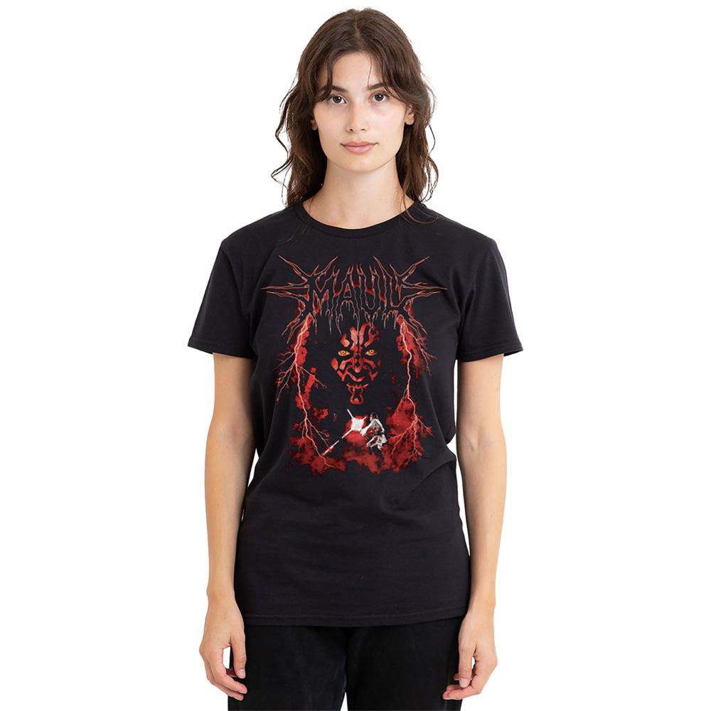 Star Wars Womens/Ladies Darth Maul Lightning T-Shirt