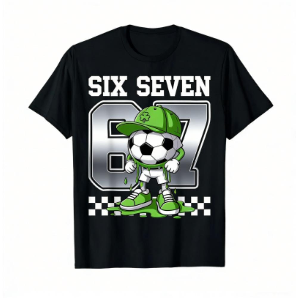 Fashion Kids T-Shirt Funny 67 Six Seven Print Boy and Girl Tees Top Summer Short Sleeve O Neck Casual Outdoor Kids Clothing