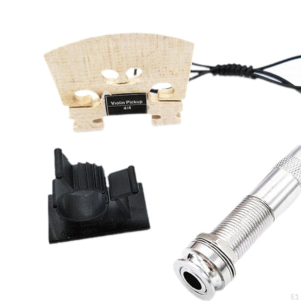 Звукосниматель для скрипки с гусиной шеей, простой в установке, микрофон с пьезоэлектрическим преобразователем