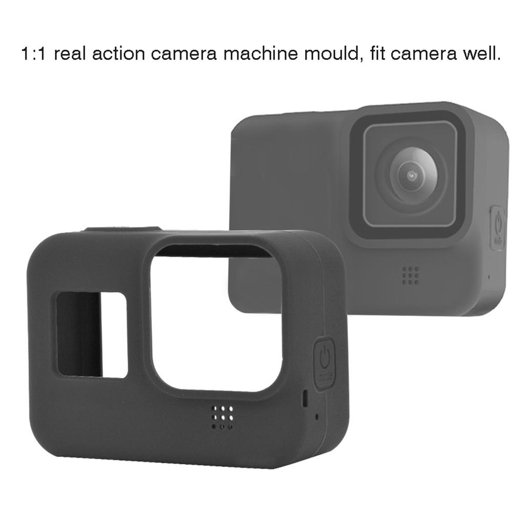 Silicone Anti Fall Protective Cover Case Accessory for 8 Action Camera(white )