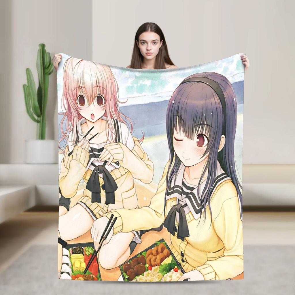 You and Me and Her A Love Story Miyuki Aoi Blanket Multi-size Soft and Lightweight Throw Blankets for Couch Sofa and Bed