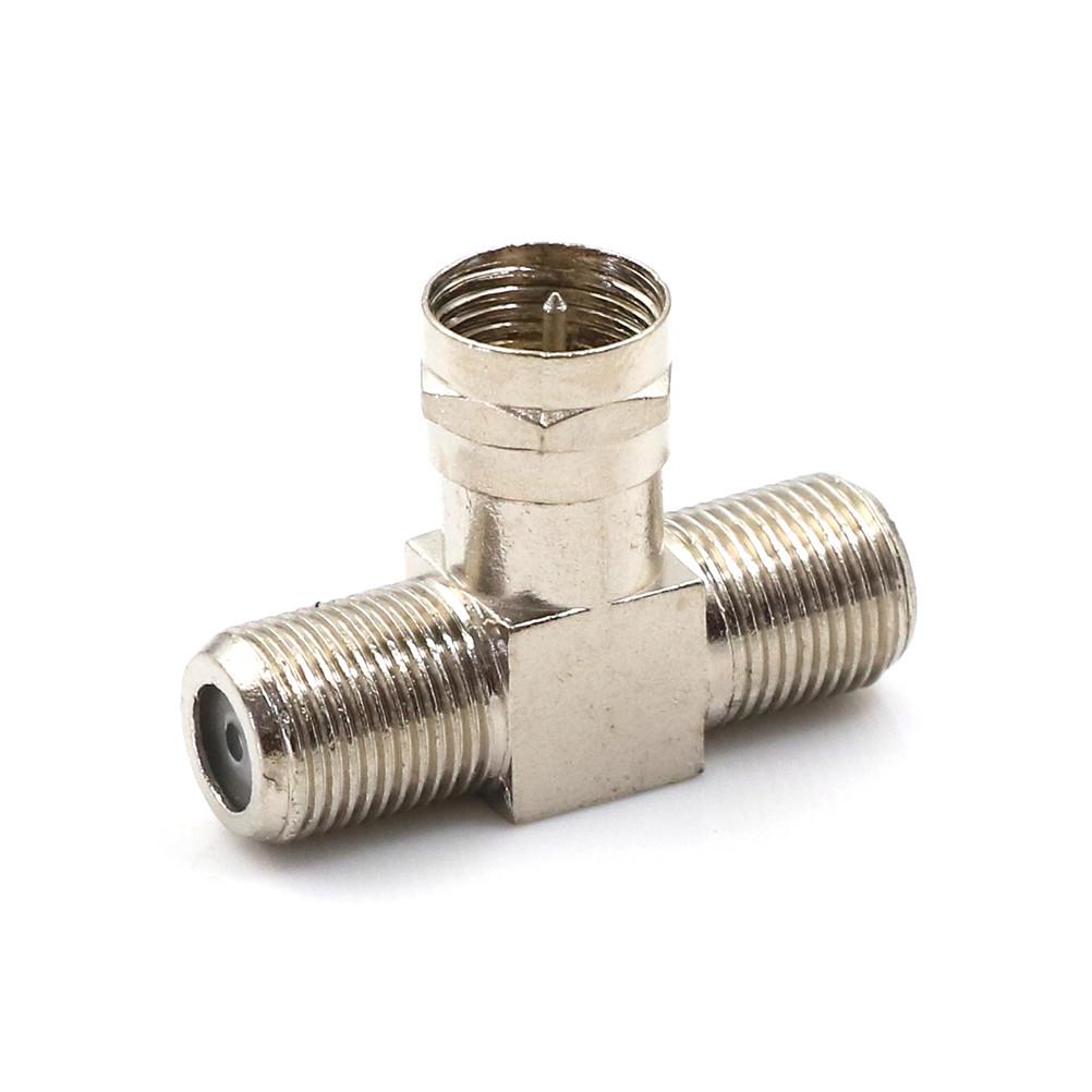 Male To 2 Female 2 Way F-Type Splitter Combiner Tv Virgin Cable Sky Satellite