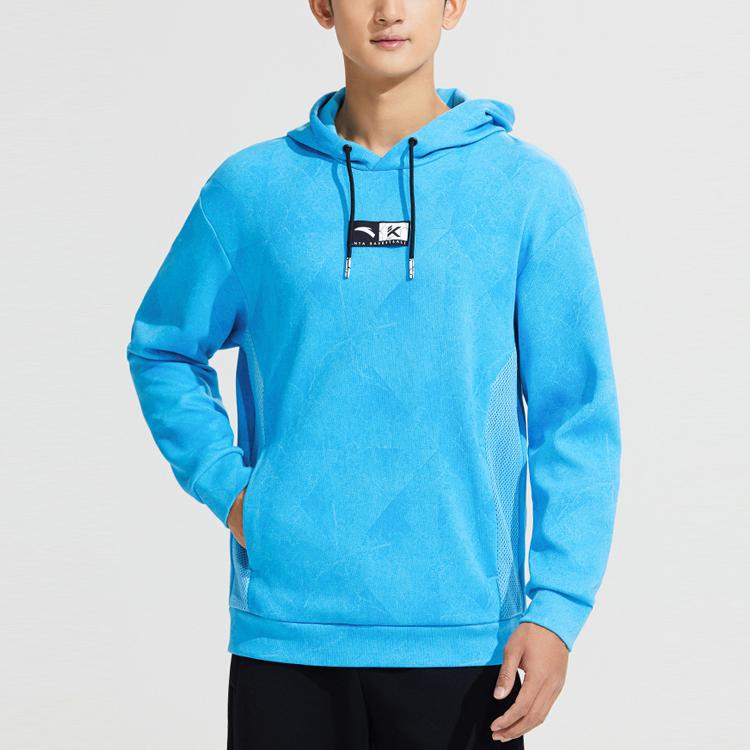 Anta Толстовка с круглым вырезом и принтом, мужская толстовка, ярко-синяя 152311704-4