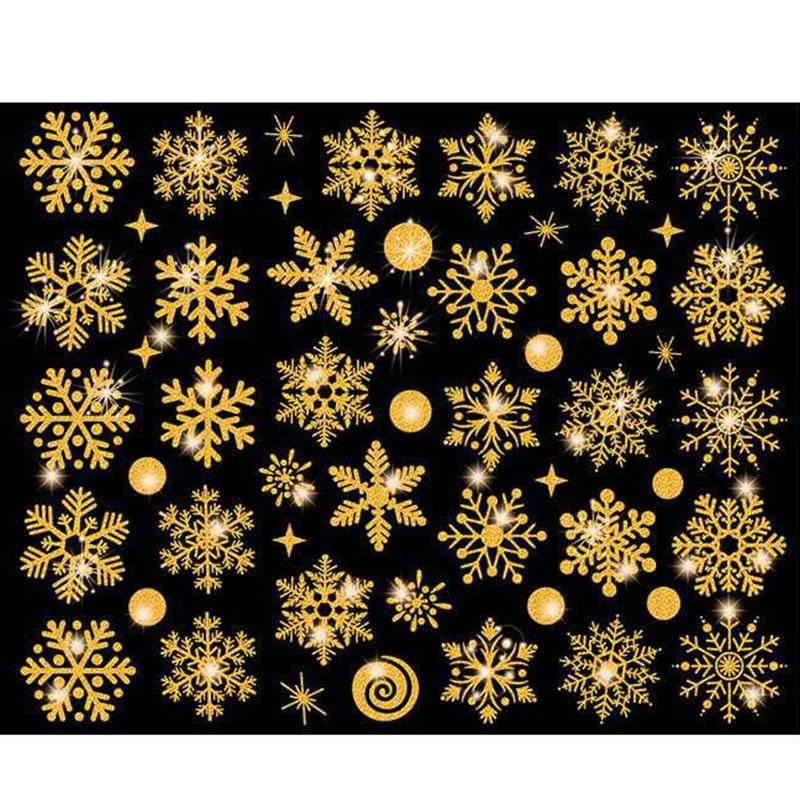 Наклейки на стену, декоративные наклейки на стекло, электростатические рождественские милые шикарные наклейки на окна со снежинками, очаровательные