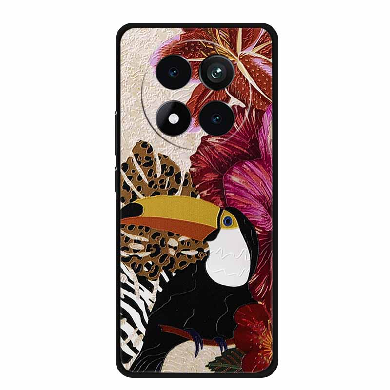 3D Emboss Case For Xiaomi Redmi Note 15 Phone Case Flowers Black Silicone Soft Back Cover Coque For Redmi Note 15 Pro Plus Case