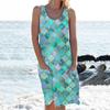 Fashion Women's Summer Round Neck Casual Fashion Printed Pullover Sleeveless Dress