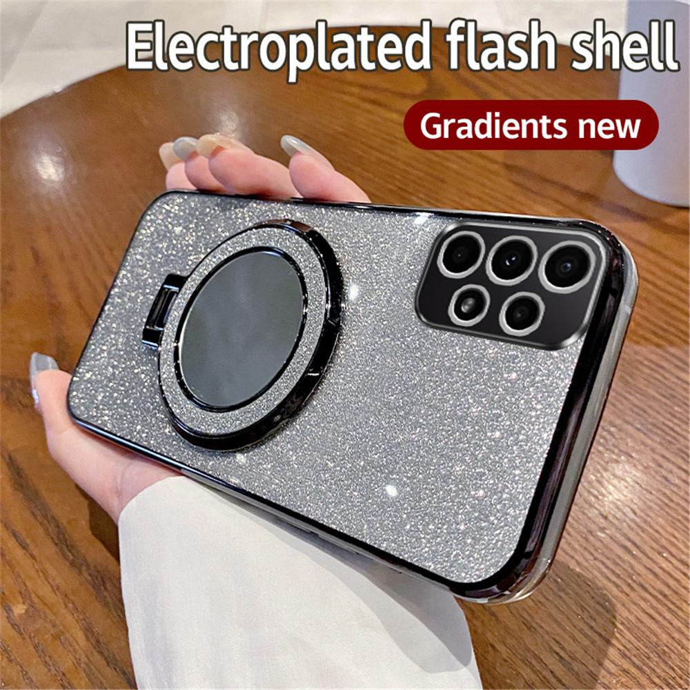 Градиентный блестящий зеркальный чехол-подставка для телефона с кольцом для Samsung A52 A32 A22 A12 A72 A71 A51 A31 A21S A50 A20 A30 Магнитная крышка-держатель