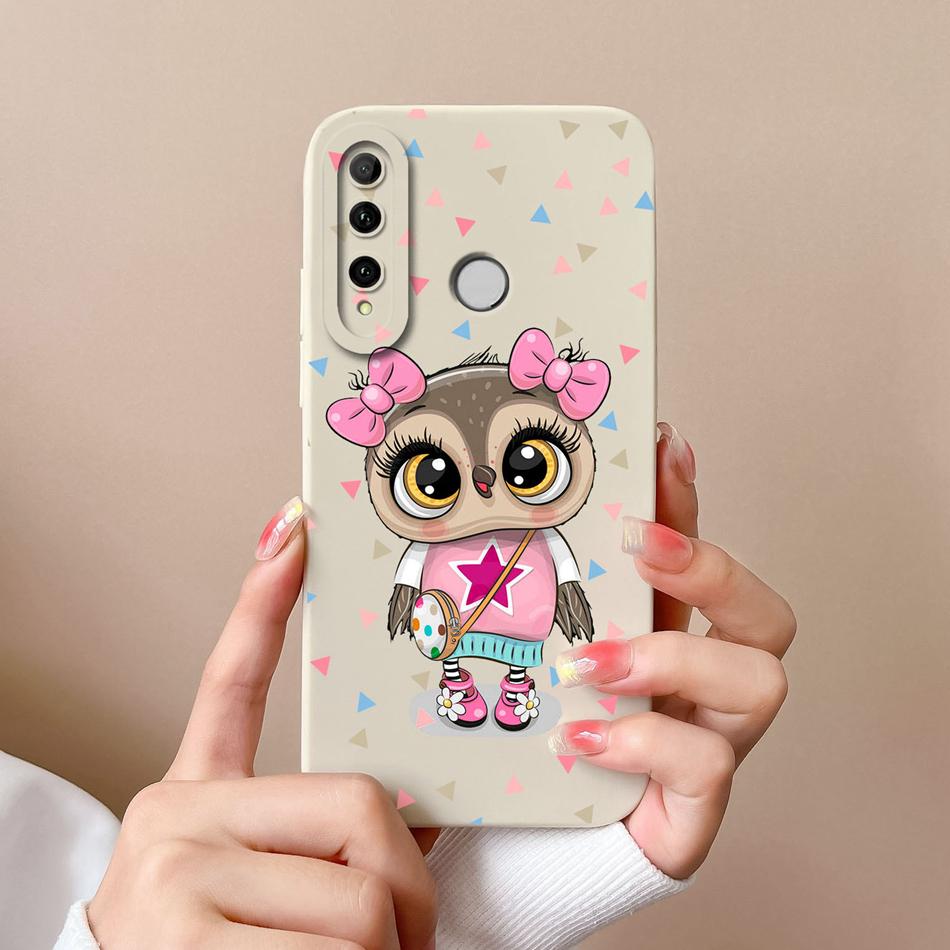 For Honor 10i Phone Case Butterfly Cat Soft Liquid Silicone Camera Protection Cover For Huawei Honor 10 i Model HRY-LX1T Fundas