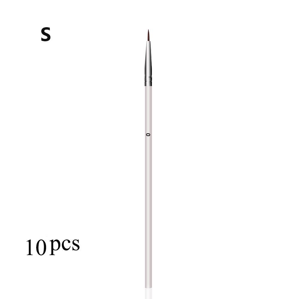 10PCS New Watercolor Art Tools Line Drawing Pen Nylon Fiber Hair Artist Paint Brush Point Tip