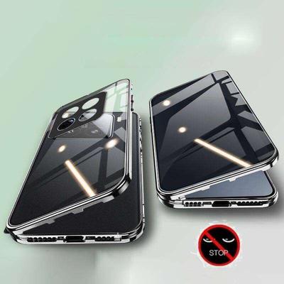 Магнитный чехол-книжка 360° с защитой от подглядывания для Xiaomi 15T 15 Pro с защитным стеклом для камеры, бамперами телефона