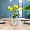 CV13899-8 TULIPS BOUQUET OF TULIPS PARROT ARTIFICIAL RUBBER FLOWERS 5 PCS lifelike