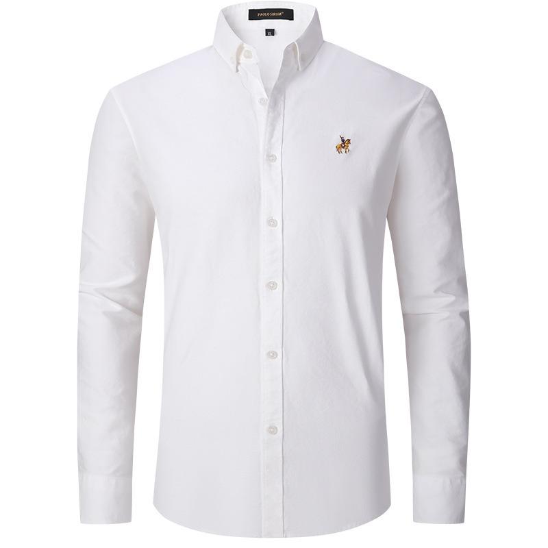 Мужская хлопковая рубашка Oxford STORN с длинным рукавом Business Casual