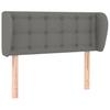 Headboard with Ears Dark Grey 103 x 23 x 78 88 cm Fabric