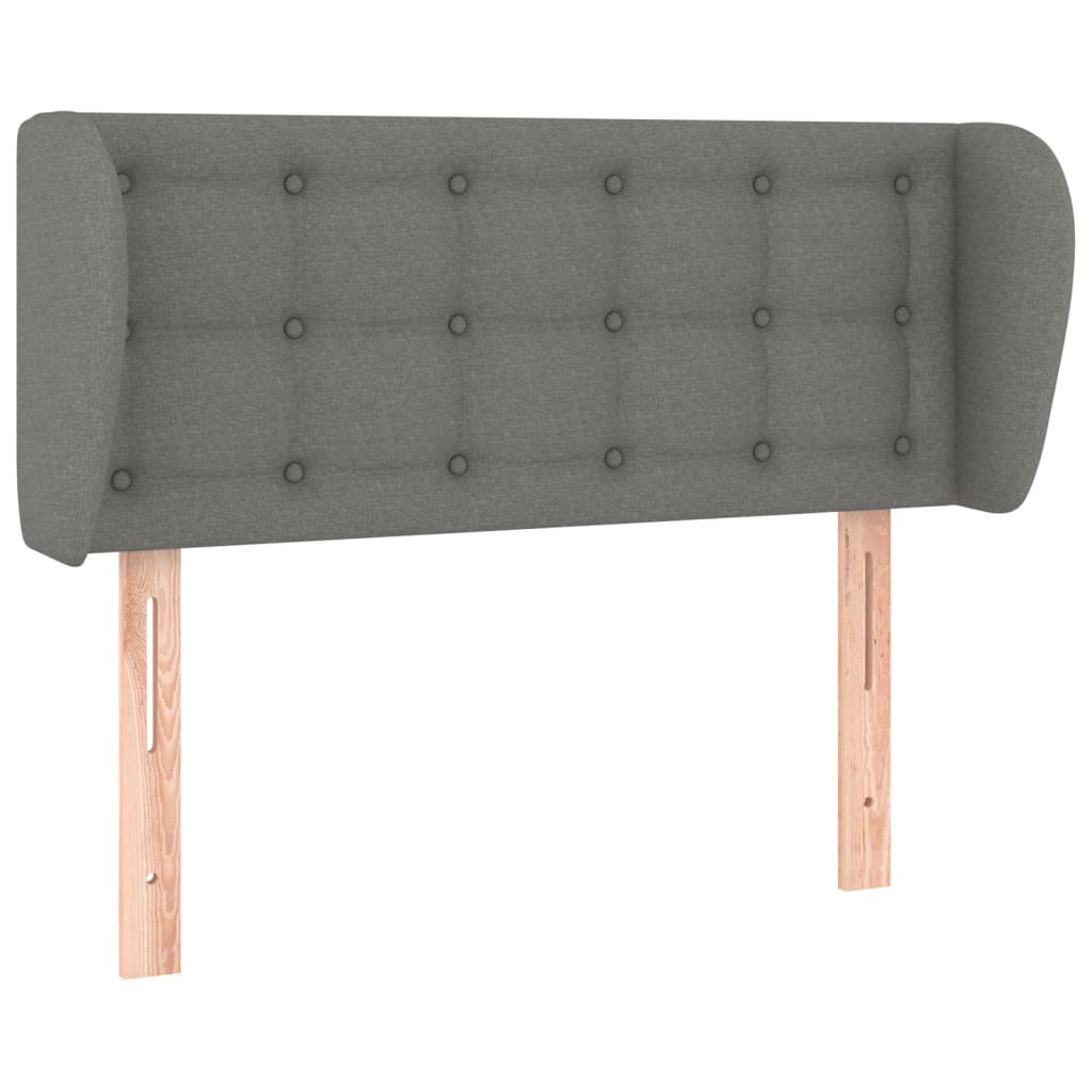 Headboard with Ears Dark Grey 103 x 23 x 78 88 cm Fabric