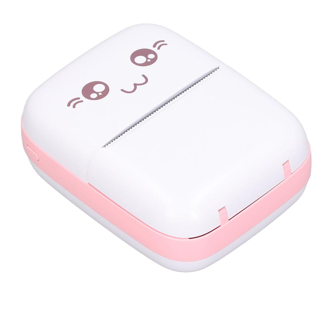 Карманный термопринтер, бесчернильная печатная машина с бумагой для заметок о неправильных вопросах, розовый