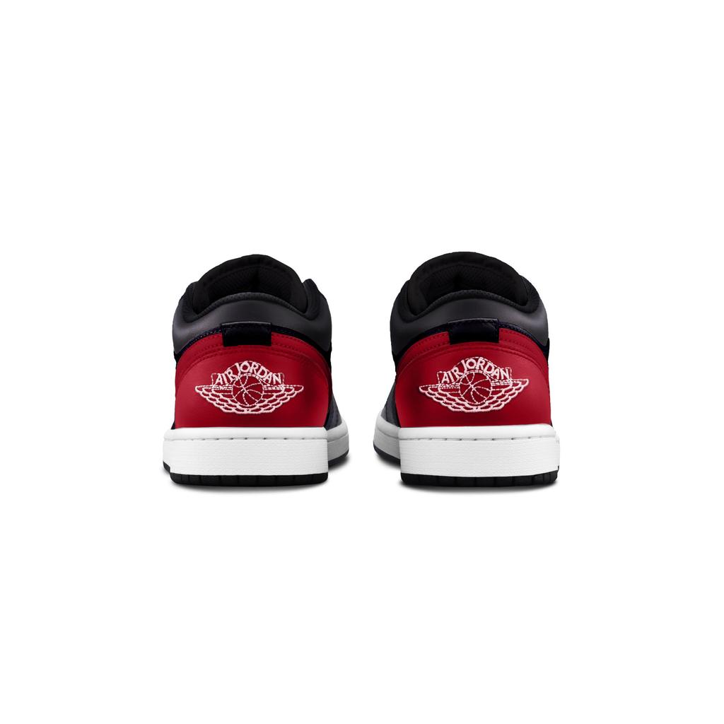 Jordan Air Jordan 1 Banned Cushioning, Wear Resistant Low top Vintage Basketball Shoes Unisex Black Red DC0774-101(Team766-)