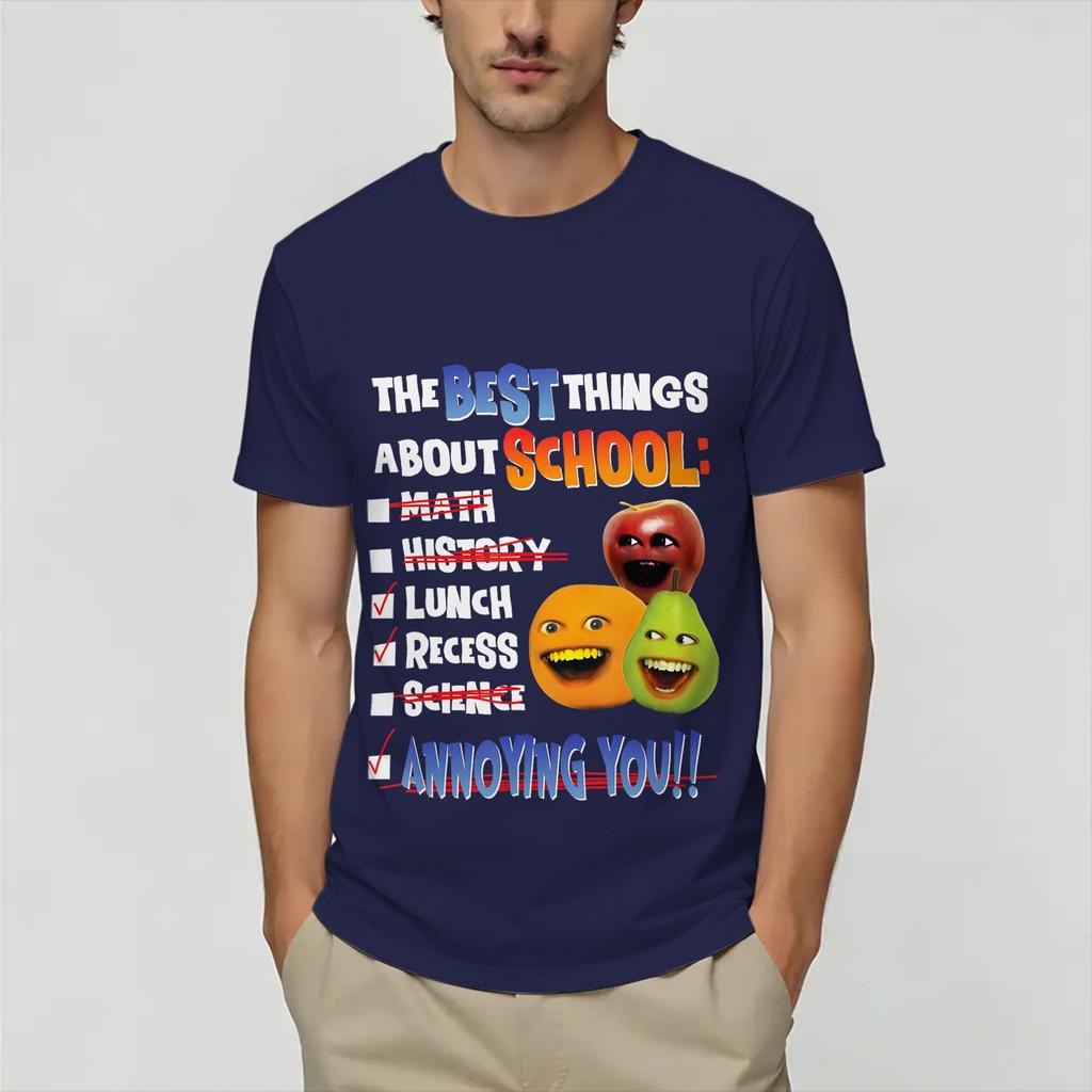 Vintage Funny Annoying Oranges TShirts for Unisex Round Neck 100 Cotton T Shirts Short Sleeve Tees Gift Idea Clothing